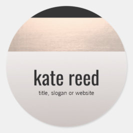 シックモダンバラ金ゴールドアクセントタウペググレー ラウンドシール