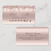 シックモダンバラ金ゴールドハートグリッタードリップ ロイヤリティカード (正面/裏面)