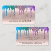 シックモダンバラ金ゴールドハートレインボーグリッタードリップ ロイヤリティカード (正面/裏面)