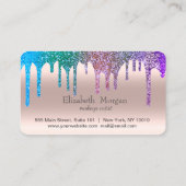 シックモダンバラ金ゴールドハートレインボーグリッタードリップ ロイヤリティカード (裏面)