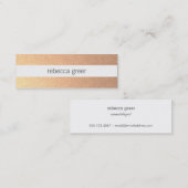 シックモダンバラ金ゴールドパタストライプのーン美しい スキニー名刺 (正面/裏面)