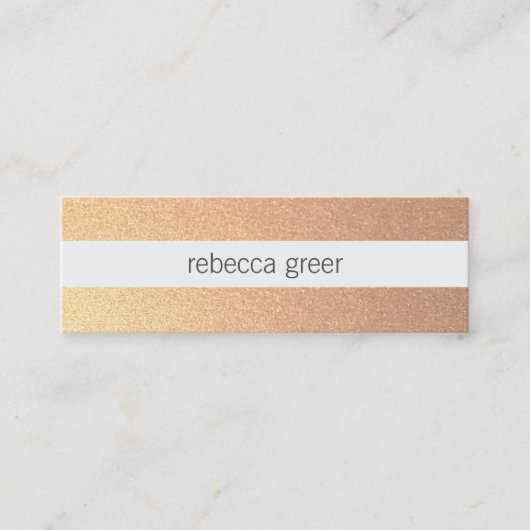 シックモダンバラ金ゴールドパタストライプのーン美しい スキニー名刺 (正面)