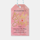 シックモダンバラ金ゴールドフローラサンキューギフトラベル ギフトタグ (裏面)