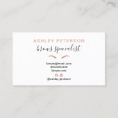 シックモダンバラ金ゴールドブロートレンディーグレー 名刺 (裏面)