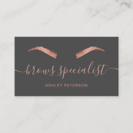 シックモダンバラ金ゴールドブロートレンディーグレー 名刺