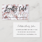 シックモダンバラ金ゴールドホワイトマーブルストーンパターン ロイヤリティカード (正面/裏面)