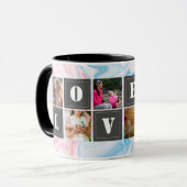 シックモダンバラ金ゴールドマーブルグレーの母親贈り物 マグカップ (正面左)