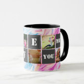 シックモダンバラ金ゴールドマーブルグレーの母親贈り物 マグカップ (正面右)