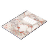 シックモダンバラ金ゴールド大理石 ノートブック (左側)