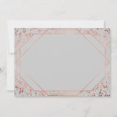 シックモダンバラ金ゴールド絵を描フリック16誕生日 招待状 (裏面)