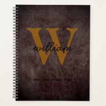 シックモダンバーガンディ革スクリプトtan monogram