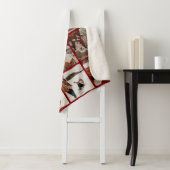 シックモダンバーグンディエレガント数々のフォトコラージュ シェルパブランケット (インサイチュ)