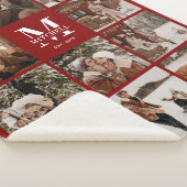 シックモダンバーグンディエレガント数々のフォトコラージュ シェルパブランケット (3/4)