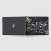 シックモダンバ素朴ンファームマリッジ ゲストブック (全面)