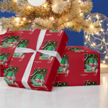 シックモダンパインリースジョイレッド+フォトクリスマス