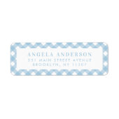 シックモダンパステルダスティブルーギンガムプレイドチェック ラベル (正面)