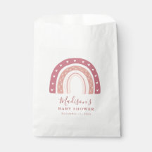 シックモダンパステルピンクレインボーベビーシャワー