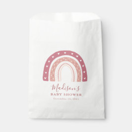 シックモダンパステルピンクレインボーベビーシャワー フェイバーバッグ