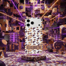 シックモダンパープルと金ゴールド抽象芸術パターン