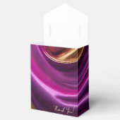 シックモダンパープルピンクと金ゴールド フェイバーボックス (オープン)