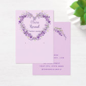 シックモダンパープルフローライヤリングディスプレイカード (デスク)