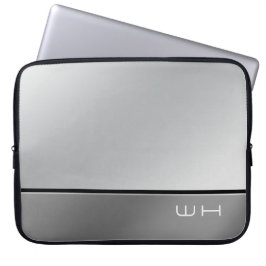 シックモダンビジネスグレー ラップトップスリーブ