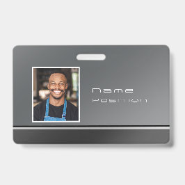 シックモダンビジネスシルバーブラック バッジ