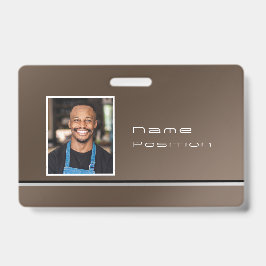 シックモダンビジネスブラウン バッジ