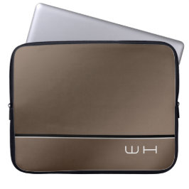 シックモダンビジネスブラウン ラップトップスリーブ