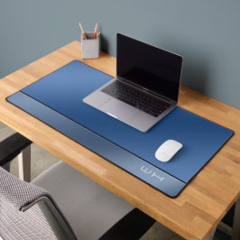 シックモダンビジネスブルー デスクマット