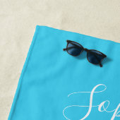 シックモダンビーチ結婚式ハネムーン記念日 ビーチタオル (インサイチュ)