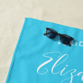 シックモダンビーチ結婚式ハネムーン記念日 ビーチタオル (インサイチュ)