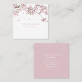 シックモダンピかわいらしックブロッサムスクエア スクエア名刺 (正面/裏面)