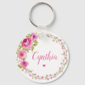 シックモダンピエレガントンクフローラモノグラガーリーム キーホルダー (正面)