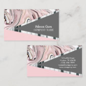 シックモダンピガーリーンクスタイリッシュクグレーファッション美しい 名刺 (正面/裏面)