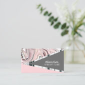 シックモダンピガーリーンクスタイリッシュクグレーファッション美しい 名刺 (スタンド正面)