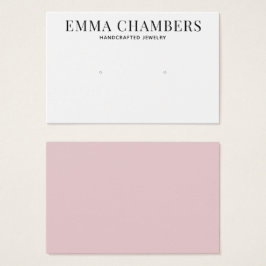 シックモダンピンクイヤリングディスプレイカード