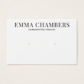 シックモダンピンクイヤリングディスプレイカード (正面)