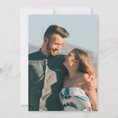 シックモダンピンクウォーターフローラフォト結婚ズ セーブザデート (裏面)