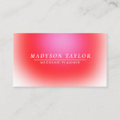 シックモダンピンクグラデーション 名刺 (正面)