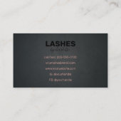 シックモダンピンクグリッター&ブラックラッシュアーティスト 名刺 (裏面)