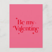 シックモダンピンクレッドスパークルマイバレンタイン シーズンポストカード (正面)