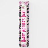 シックモダンピンクローズ |母の日バナー 横断幕 (縦)