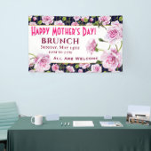 シックモダンピンクローズ |母の日 横断幕 (トレードショー)