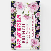 シックモダンピンクローズ |母の日 横断幕 (縦)