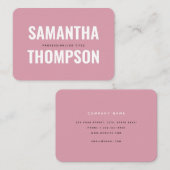 シックモダンピンク&ホワイトプロフェッショナル 名刺 (正面/裏面)