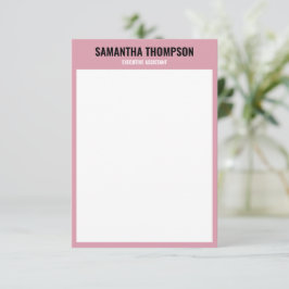 シックモダンピンク、ホワイト、ブラックノートカード サンキューカード