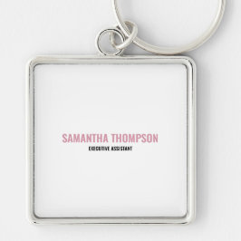 シックモダンピンク、ホワイト、ブラック キーホルダー