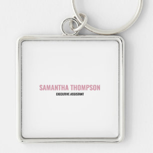 シックモダンピンク、ホワイト、ブラック キーホルダー