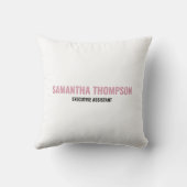 シックモダンピンク、ホワイト、ブラック クッション (裏面)